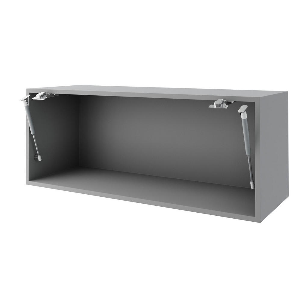 Thumbnail - Feldmann-Wohnen Klapphängeschrank, Grau, Grau, Holz, 1 Fächer, Rechteckig, 90x36x32.5 cm, Küchen, Küchenmöbel, Küchensch...