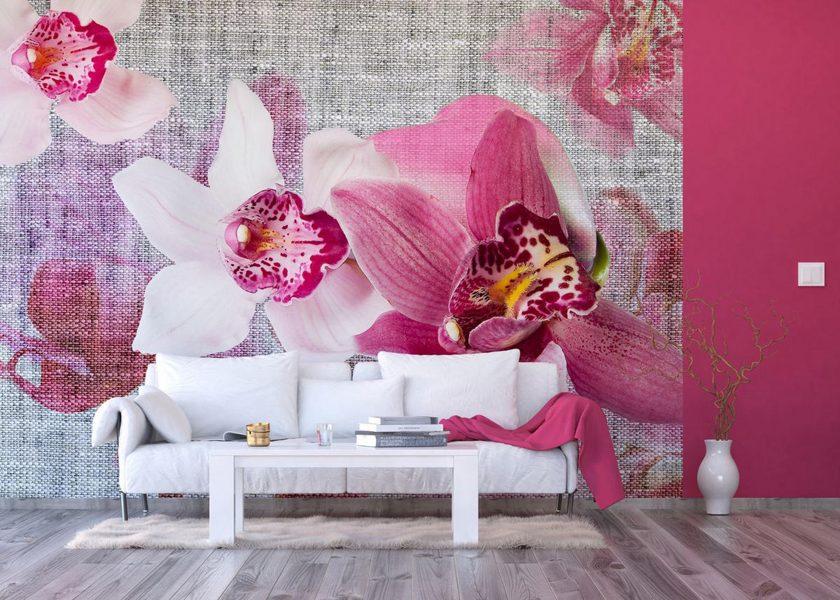 FOTOTAPETE Blumen 375 x 270 cm - Pink, Papier (375/270cm) - Sanders & Sanders