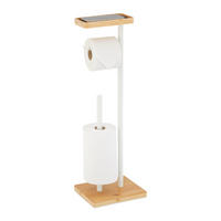 TOILETTENPAPIERHALTER - Weiß, Holz/Kunststoff (21/66.5/17cm) - Relaxdays