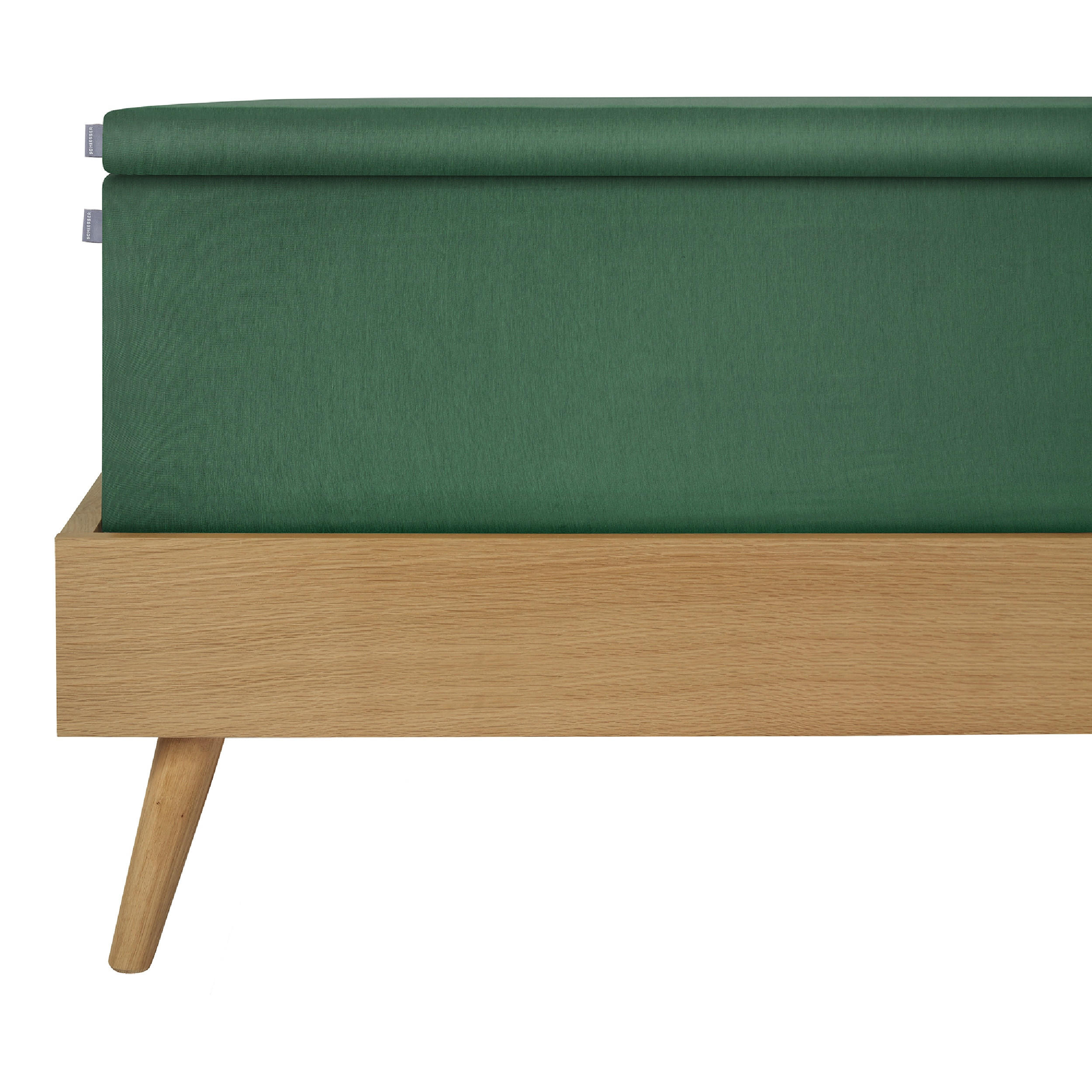 TOPPERSPANNBETTLAKEN Flexi - 95/5 - 180 x 200 cm - Dunkelgrün - Dunkelgrün, Textil (180/200cm) - SCHIESSER