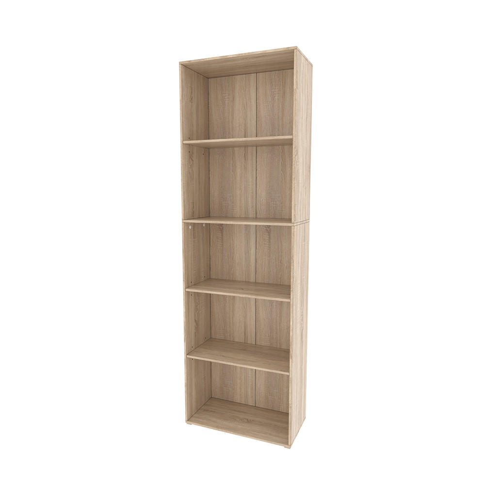 Vicco KNIHOVNA Bob Sonoma 60 x 190 cm s 5 přihrádkami
