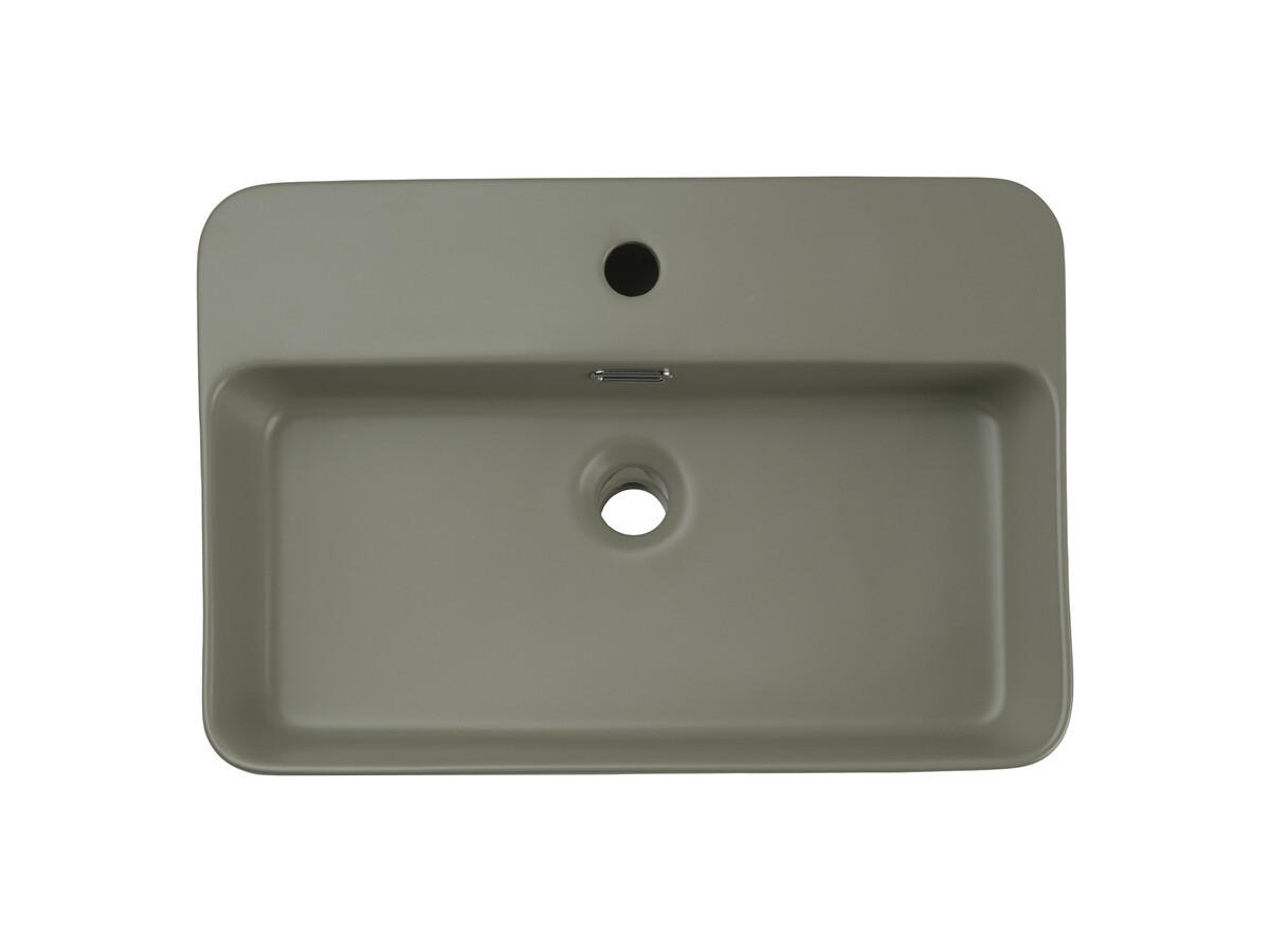 WASCHTISCHKOMBI 80 cm 3Teile - Nordic Cremona N BM400 in Cremona-Eiche/Dunkelgrün - Dunkelgrün/Eichefarben, Holz/Keramik (55/12/38cm)