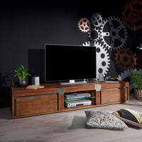 TV-BOARD Mango 205x48x39 braun lackiert Amsterdam #02 - Braun, Holz (205/39/48cm) - Massivmoebel24