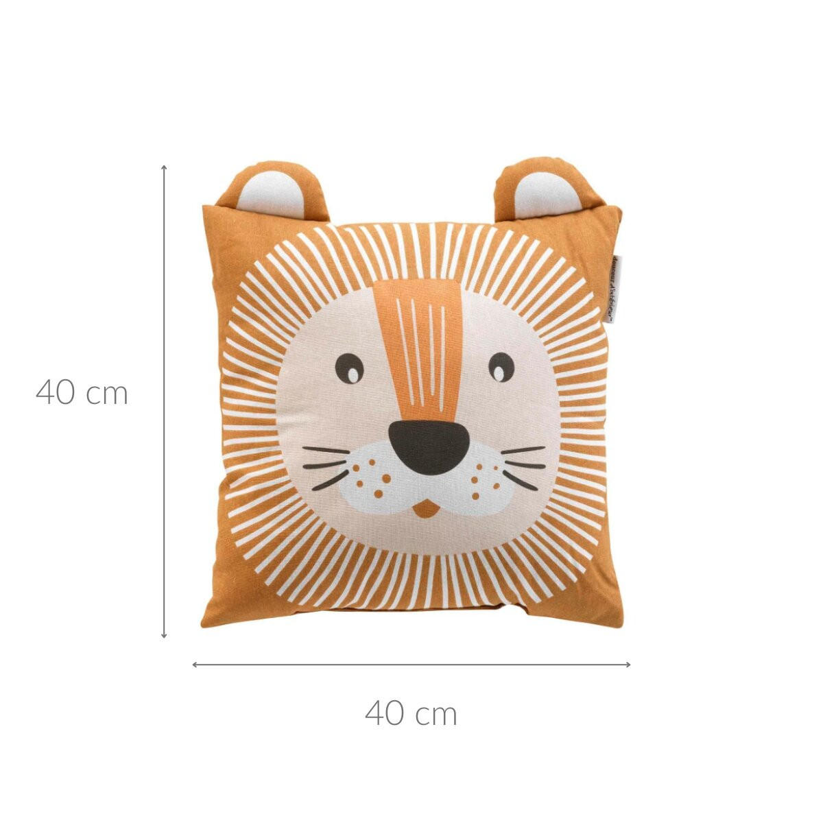DEKOKISSEN Löwe 40/40 cm - Orange, Naturmaterialien (40/40cm) - Douceur d´intérieur