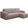 ECKSOFA LUNA mit Schlaffunktion und Bettkasten Cord-Stofff (Braun) - Braun, Textil (244/142cm) - VENASI MÖBEL