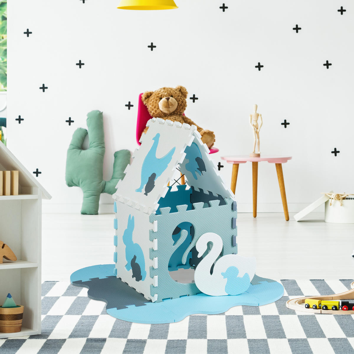 25TLG.PUZZLEMATTE - Multicolor, Textil (30/30cm) - Relaxdays