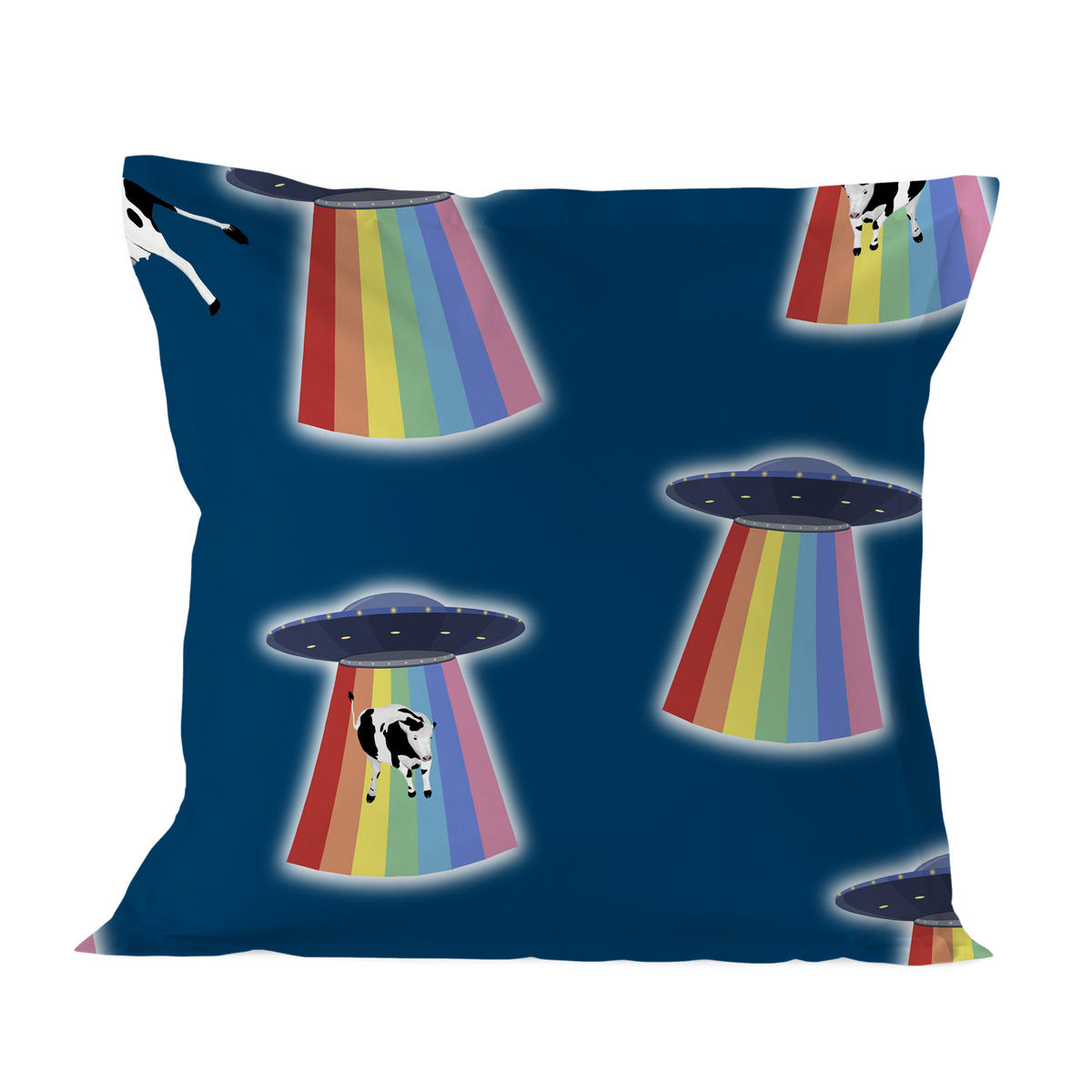 KISSENBEZUG ovni 60x60 cm mehrfarbig - Multicolor, Textil (60/60cm) - Happy Friday