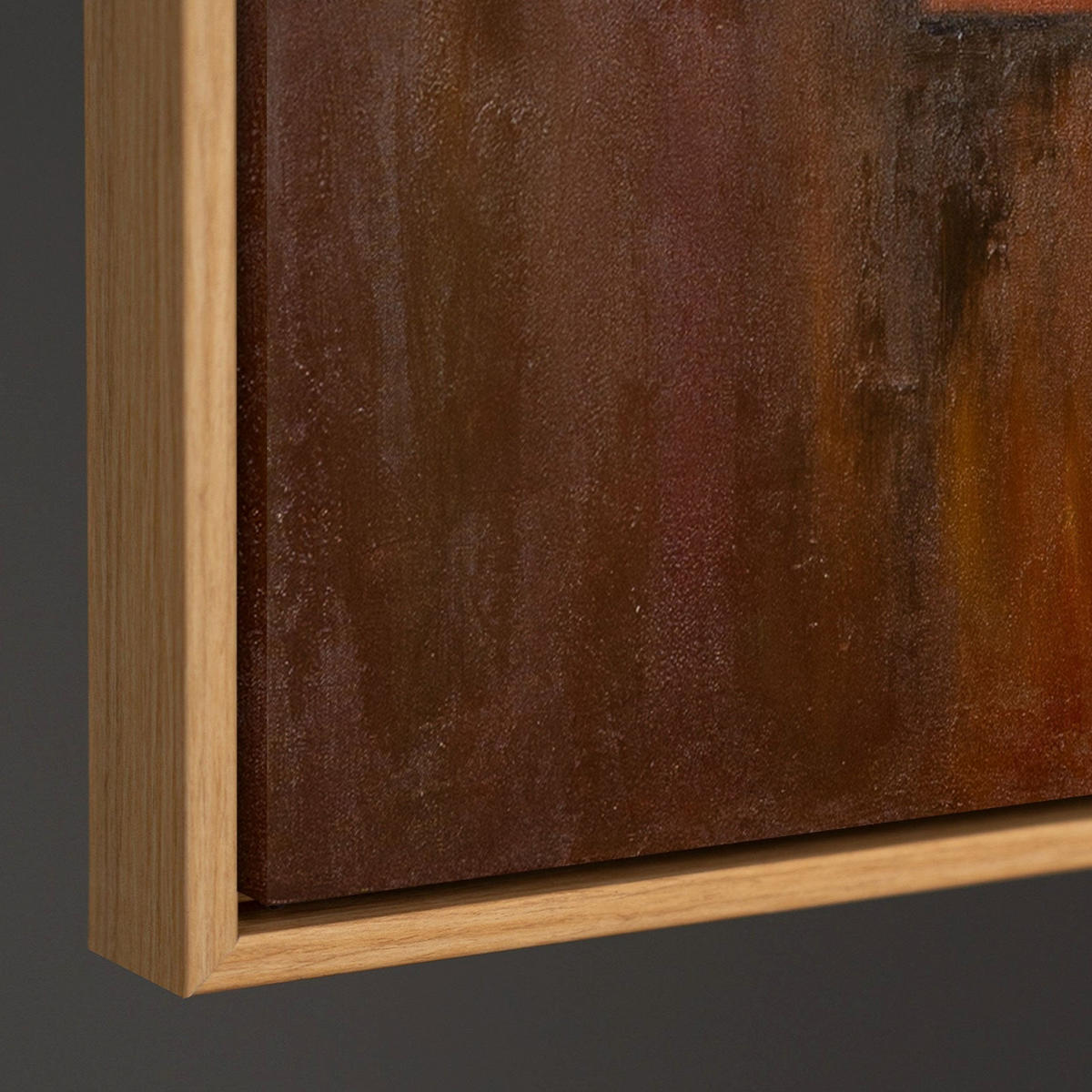GEMÄLDE Aufstieg Schattenfugenrahmen Eichefarben 120x80 cm - Eichefarben, Holz (120/80cm) - YS-art gallery