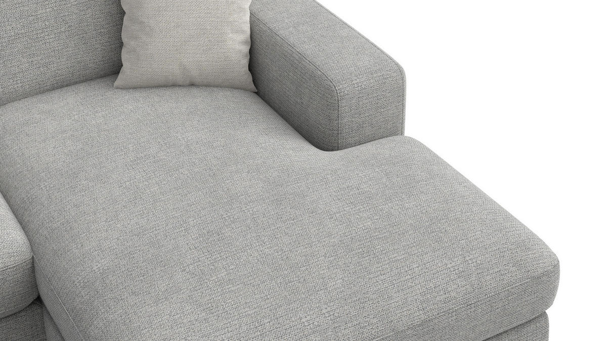 ECKSOFA OTTO 4-Sitzer, grau - Schwarz/Grau, Holz/Textil (279/159cm) - Courtois Laville