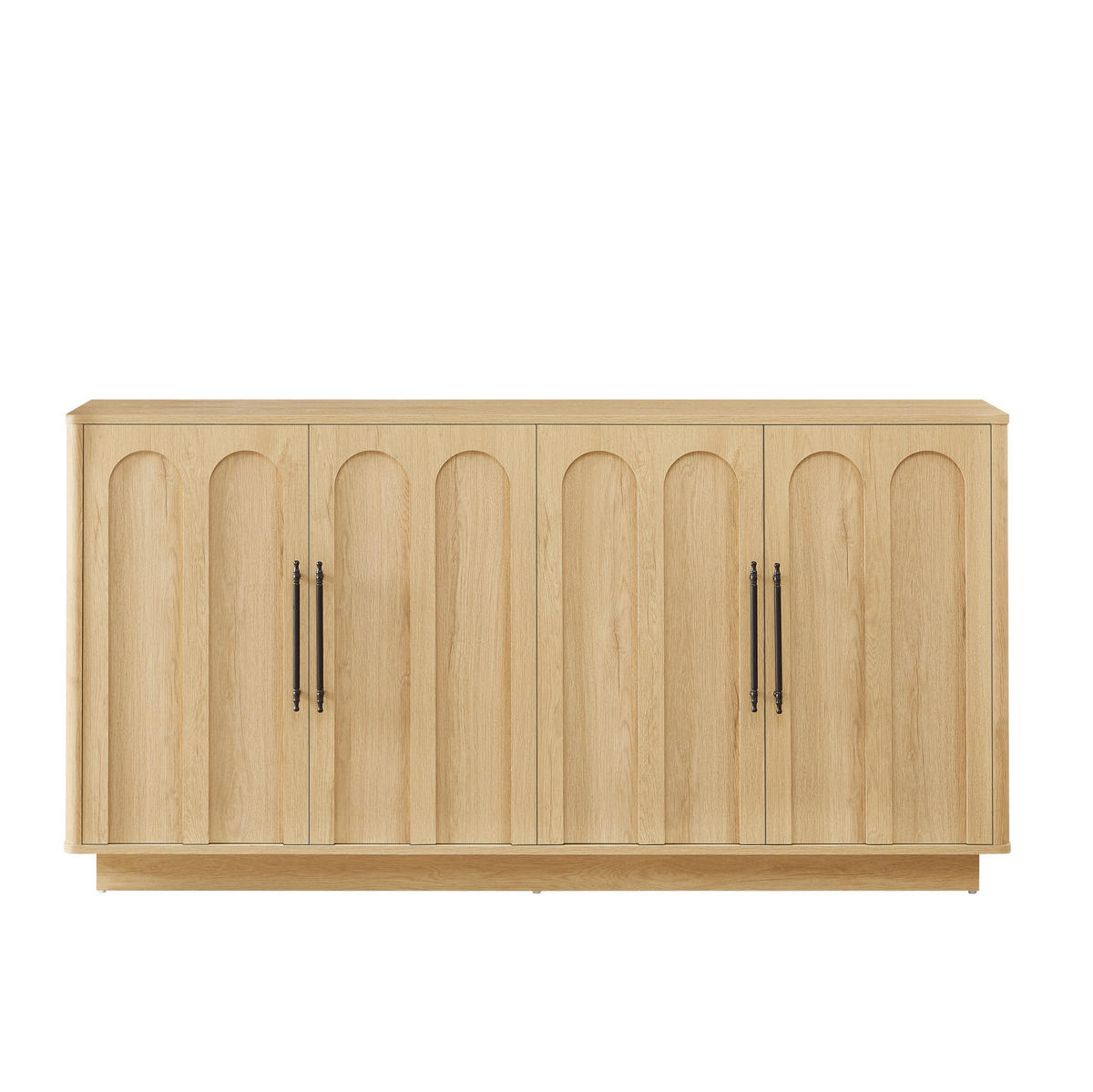SIDEBOARD 160/40/80 cm aus MDF mit 4 Türen und Sanftschluss Eichefarben - Eichefarben, Holzwerkstoff (160/80/40cm) - Modenvie
