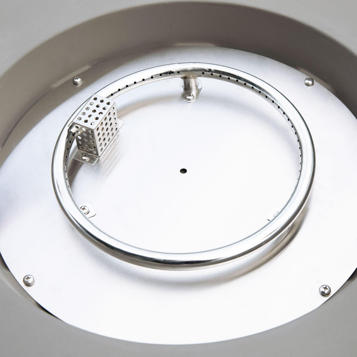 FEUERTISCH Tramore Gasfeuerstelle aus GF-Beton 87/87/36 cm - Hellgrau, Naturmaterialien (87/37/87cm) - Elementi