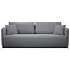 SOFA Anvio Grau mit Schlaffunktion - Schwarz/Grau, Kunststoff/Textil (220/88/100cm) - Selsey