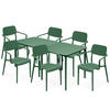 GARTENMÖBEL-SET GALIO, 8-tlg - Grün, Kunststoff - KONSIMO®