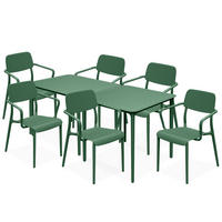 GARTENMÖBEL-SET GALIO, 8-tlg - Grün, Kunststoff - KONSIMO®