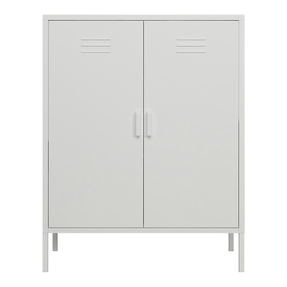 AKTENSCHRANK Pyhäranta - Weiß, Metall (80/101.5/40cm) - [en.casa]