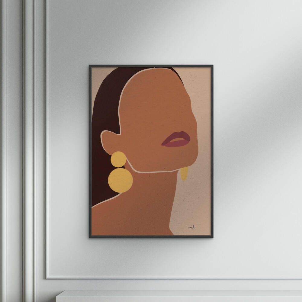 POSTER mit Rahmen Wild Apple - Summer Glow - Schwarz/Braun, Holz/Papier (70/100cm) - Poster&Frame