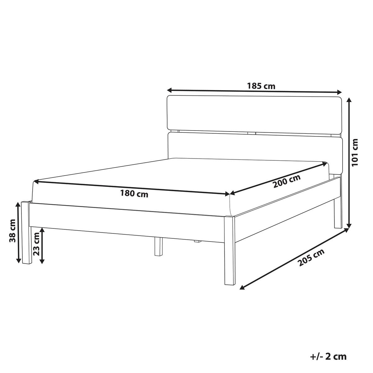 BETT mit Lattenrost 180/200 cm Dunkelbraun Boisset - Dunkelbraun, Holz (180/200cm) - Beliani