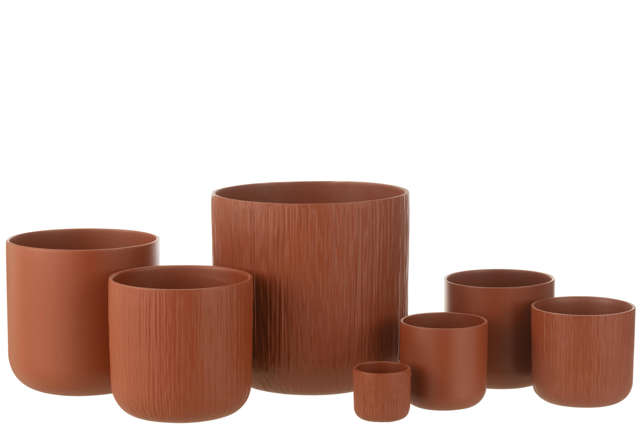 BLUMENTOPF GEN - Keramik - Braun - XXL - 2er Set - Ø 26,5 cm - Braun, Keramik (26.5/26cm) - J-Line