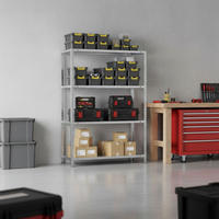SCHRAUBREGAL PANDA MID | HxBxT 150x80x40cm | 4 Fachböden | Fachlast 75kg | Verzinkt - Silberfarben, Metall (80/150/40cm) - PROREGAL