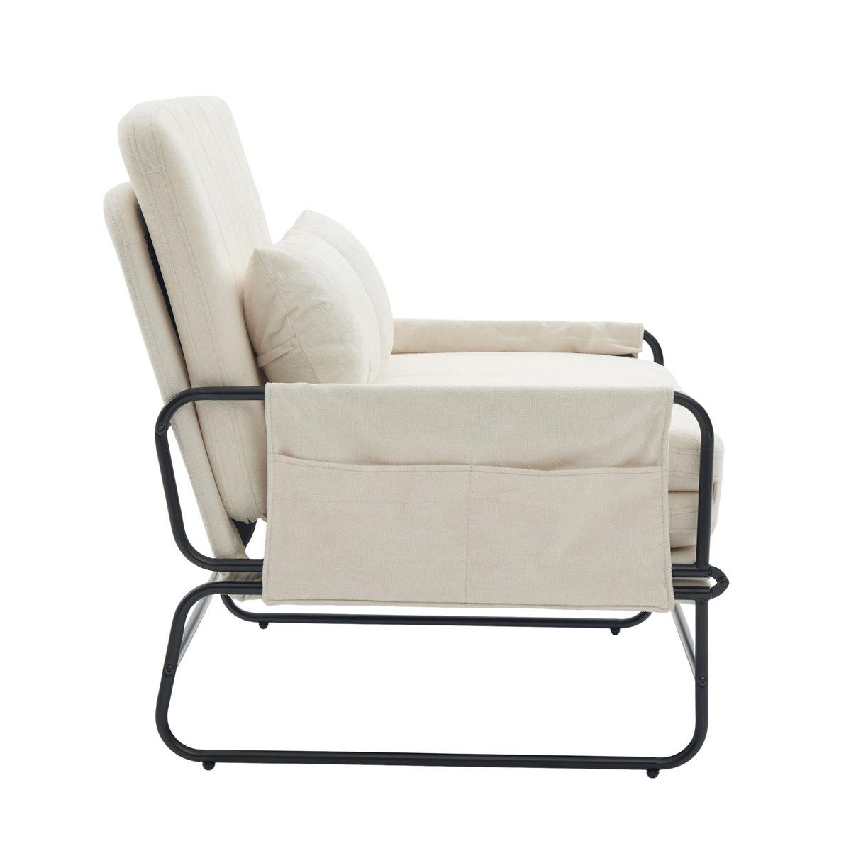 SCHLAFSOFA 2-Sitzer umbaubar mit Metallgestell, DE-42601, Beige - Beige, Metall (104/92/85cm) - ComfortXL