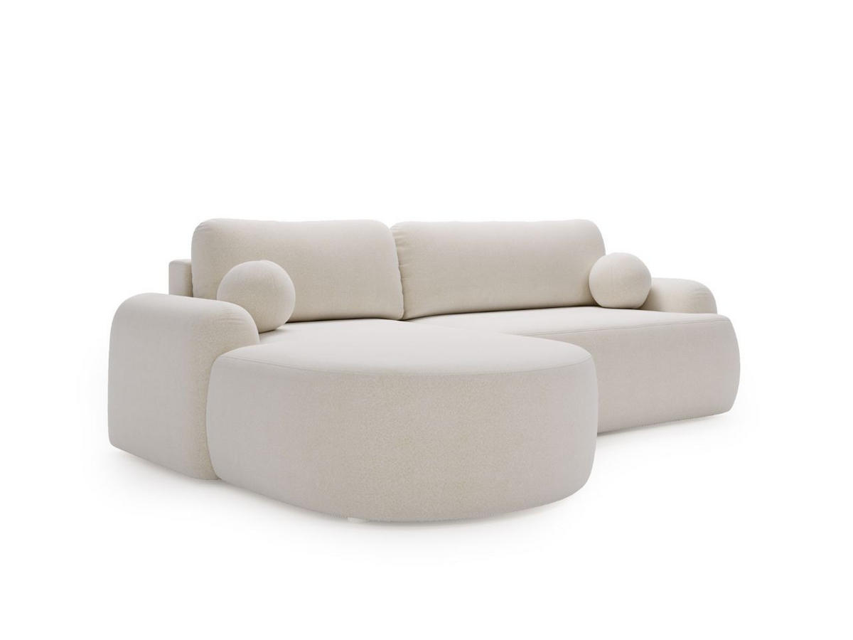ECKSOFA Aurio weiß Links - Weiß, Holz/Textil (177/261cm) - Graingold