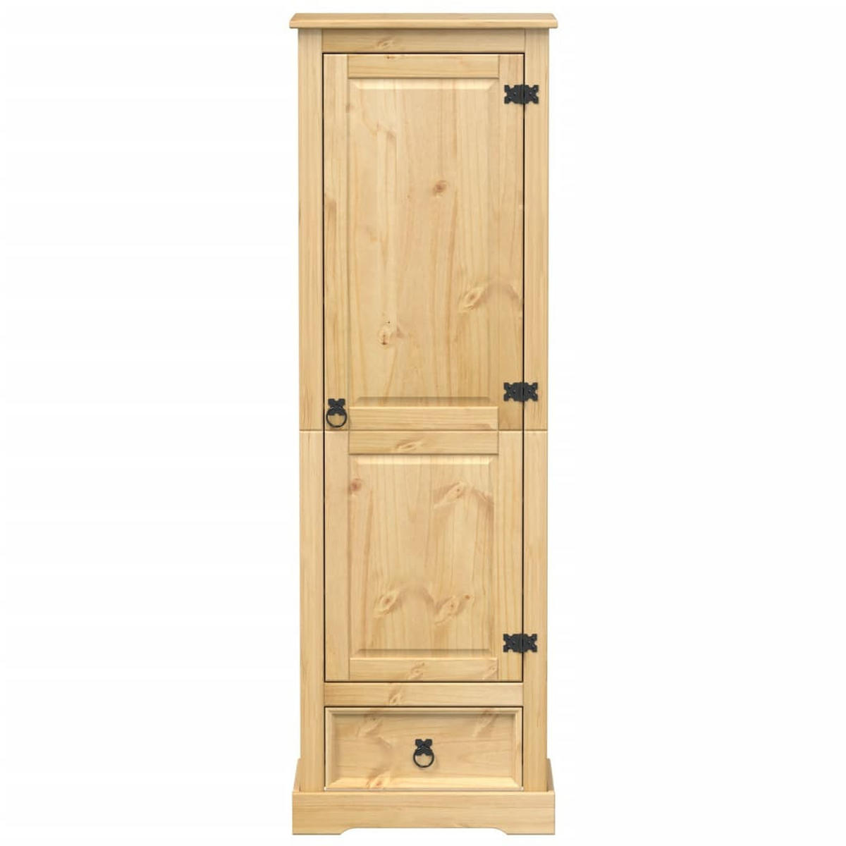 KLEIDERSCHRANK Corona 55/38/170 Cm Massivholz Kiefer - Braun, Holz (55/170/38cm) - vidaXL