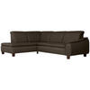 ECKSOFA mit Ottomane links Kaylil Flachgewebe braun - Braun, Kunststoff (187/247cm) - 58aufmkessel