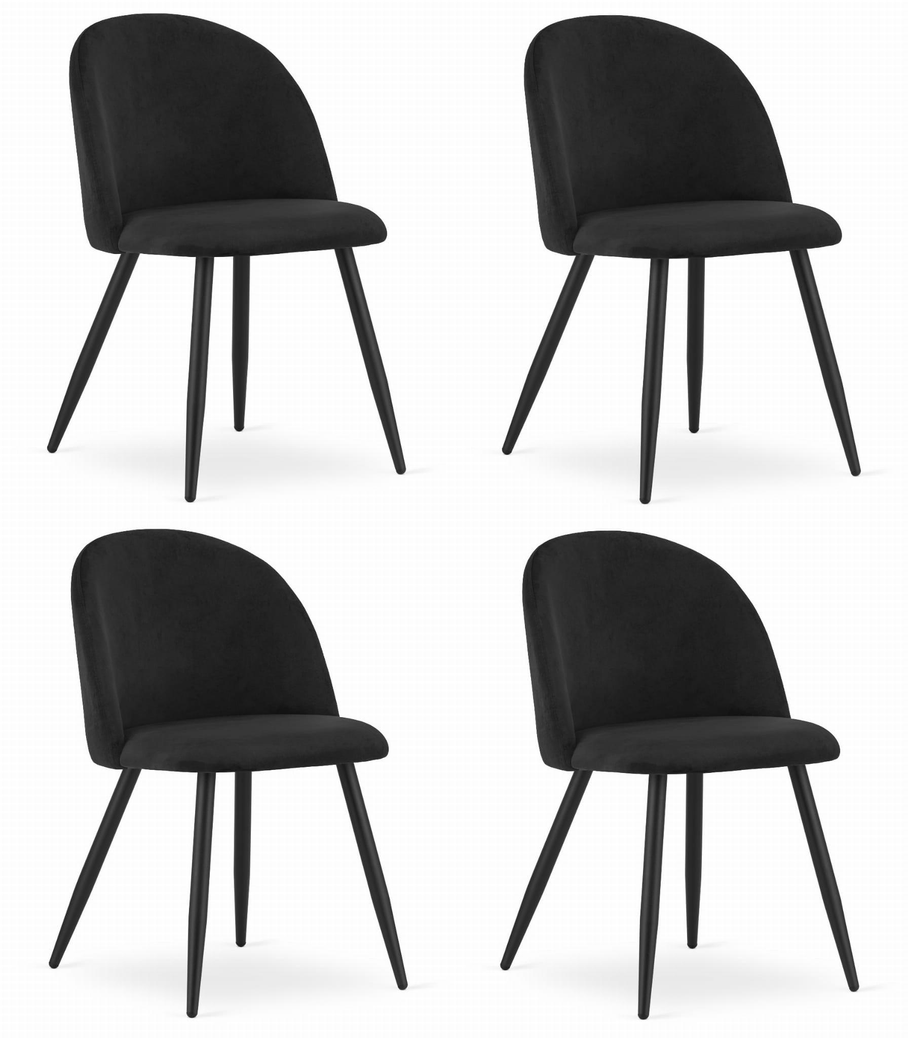 Valora Esszimmerstuhl Schwarz 46x76.5x42.5 cm