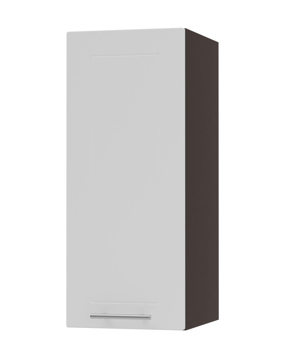 Feldmann-Wohnen Küchenhängeschrank Weiß, Dunkelgrau 30x72x32.5 cm