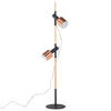 STEHLAMPE Owens 125 cm - Schwarz, Holz (12/28/125cm) - Beliani