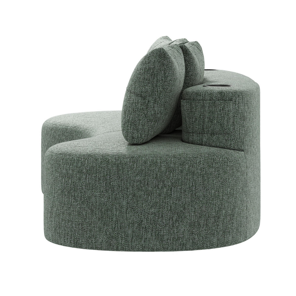 BIGSOFA Loungesofa,3er-Sofa,reich gepolstert,Leinenstoff,Grün - Grün, Textil (240/63/109cm) - LVHOM