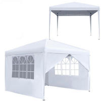 FALTPAVILLON 2.5 x 2.5 m Weiß Wasserdicht mit 4 Seitenteilen - Weiß, Textil (250/260/250cm)