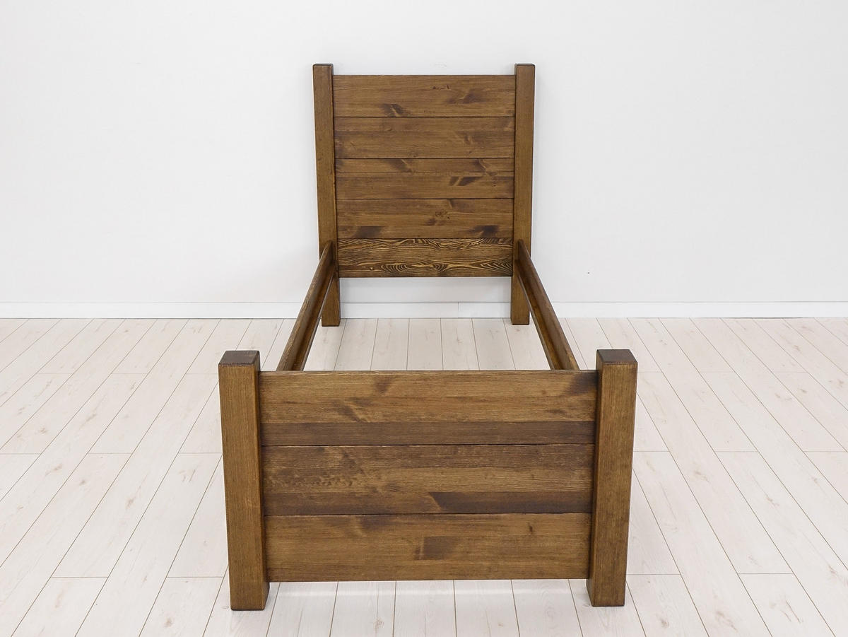 BETT aus Massivholz Rustyk Dobromir 90x200 - Dunkelbraun, Holz (90/200cm) - Seart