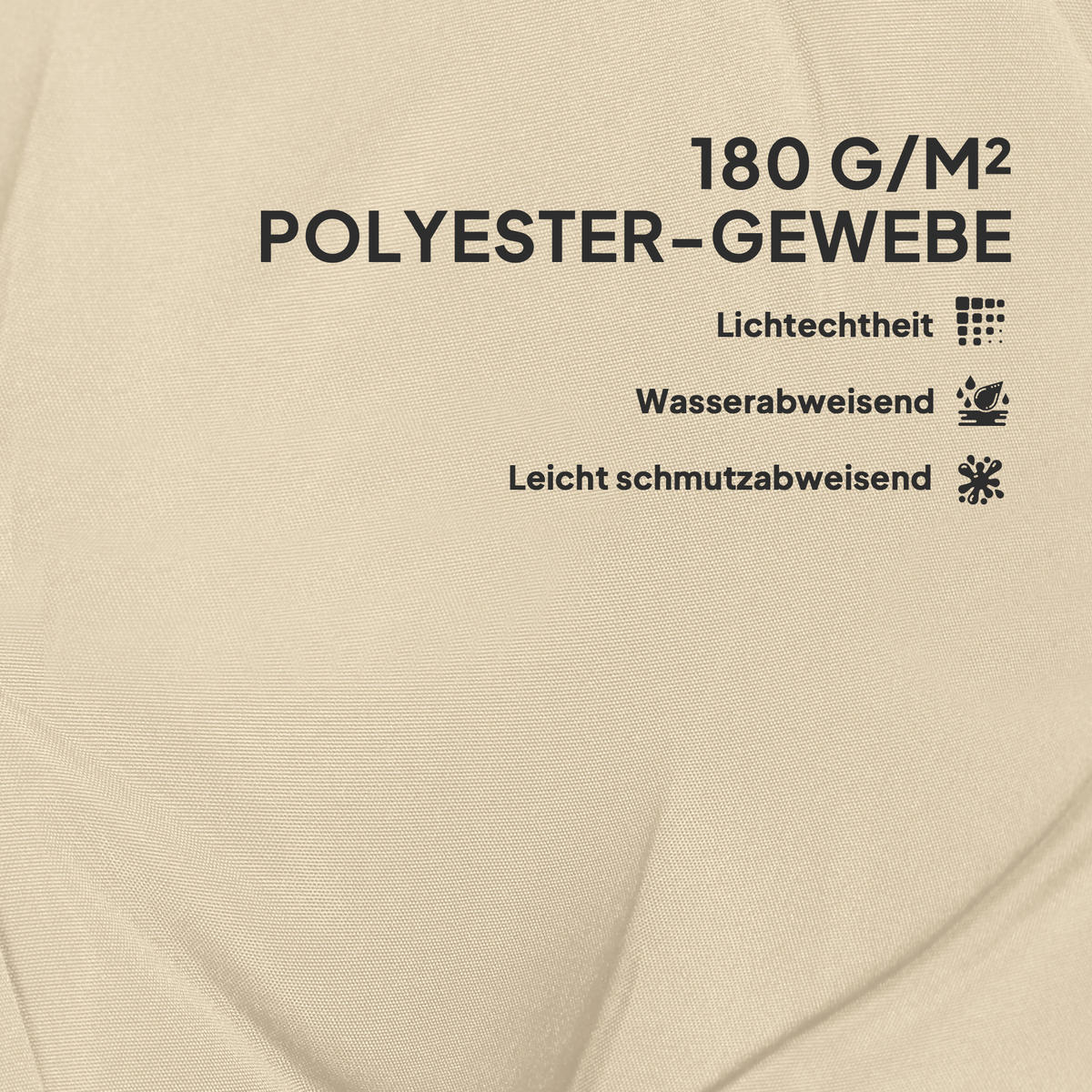 SITZKISSEN 4er Set 108 x 50 x 5 cm - Beige, Kunststoff (50/5/108cm) - Outsunny