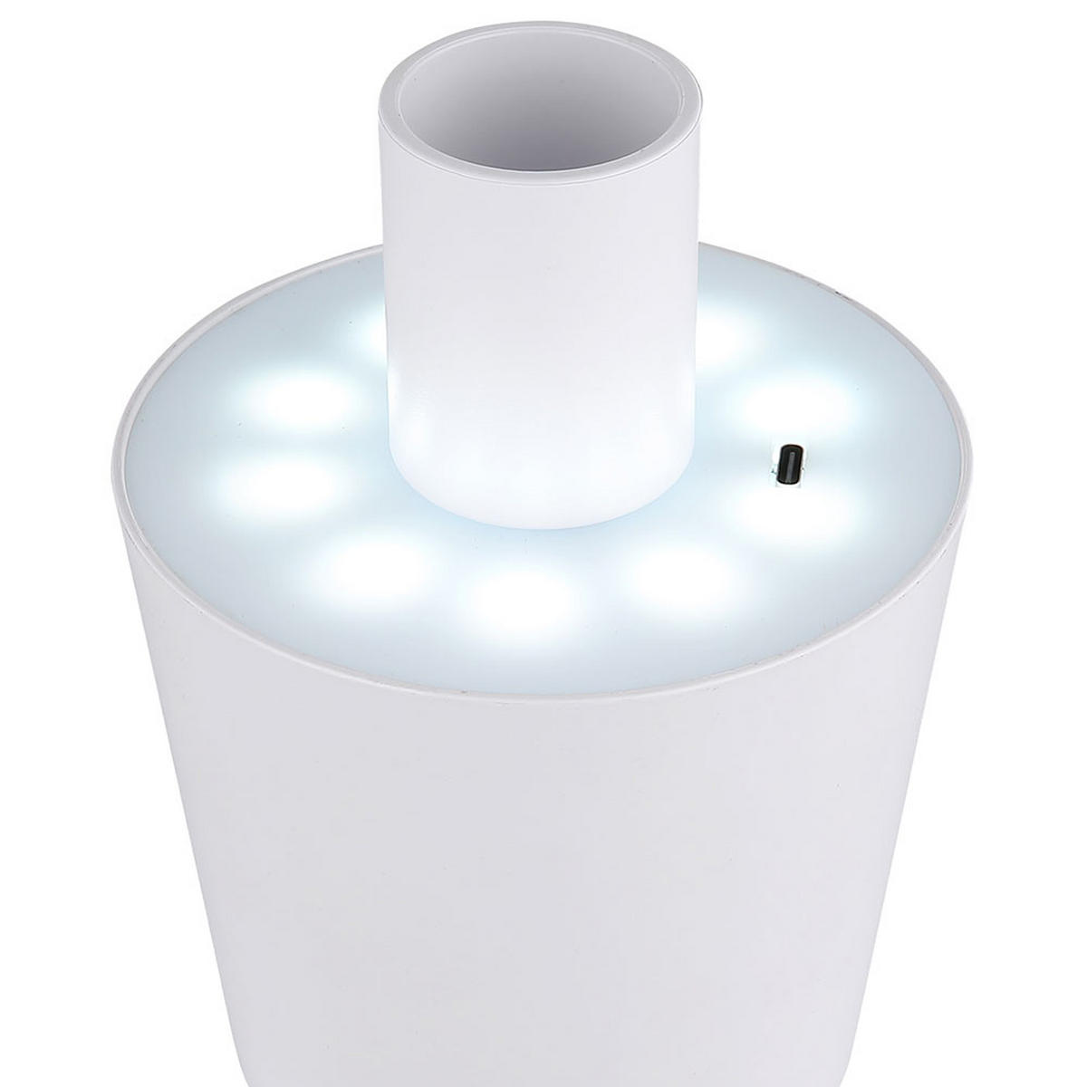 LED TISCHLEUCHTE Yara Weiß - Weiß, Kunststoff (10.5/10.5/14cm) - Globo Lighting