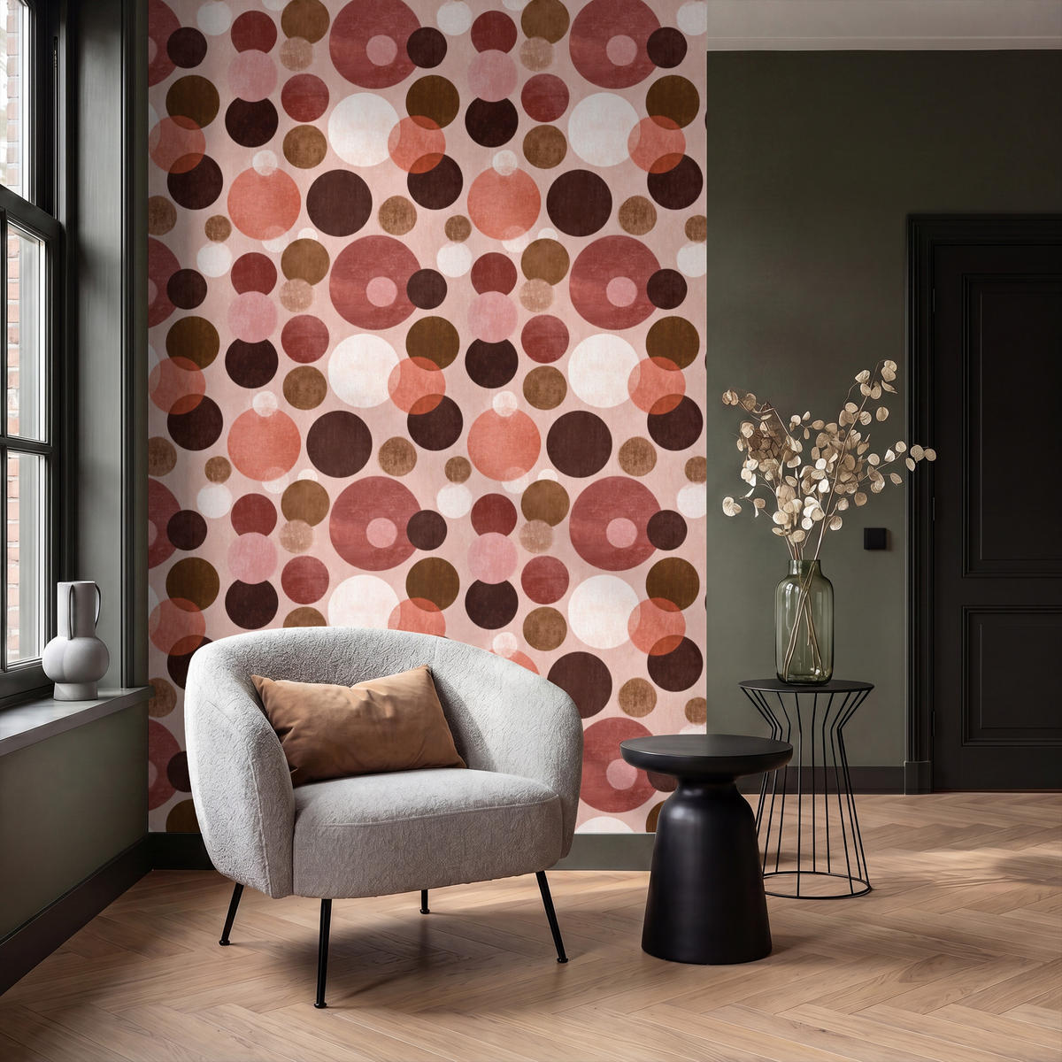 TAPETE - Kreise - Modern - Farbenfroh - 160x240 cm - Multicolor, Papier (160/240cm) - OnlyWow
