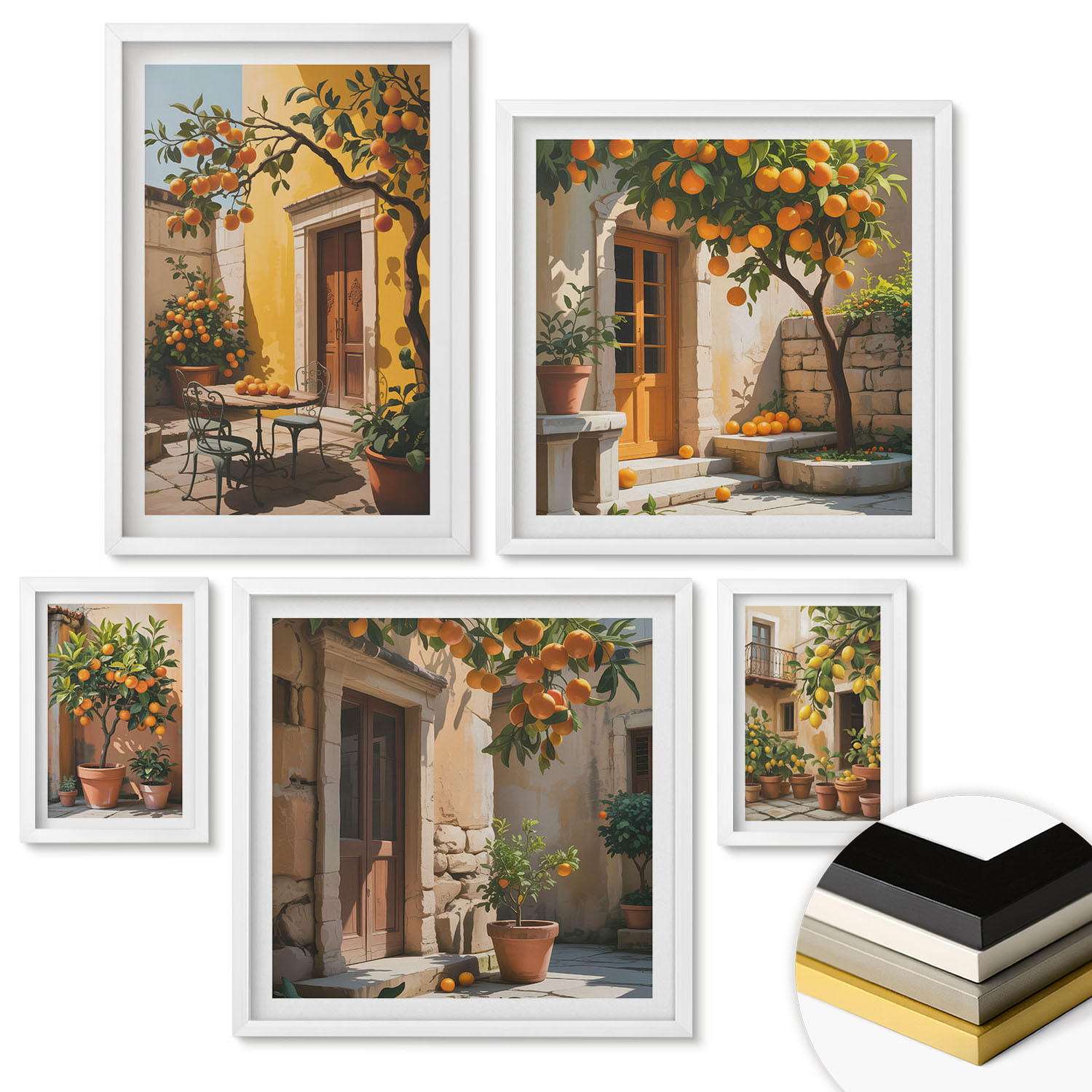 ArtPrintCave Wandbilder Weiß 40x60 cm