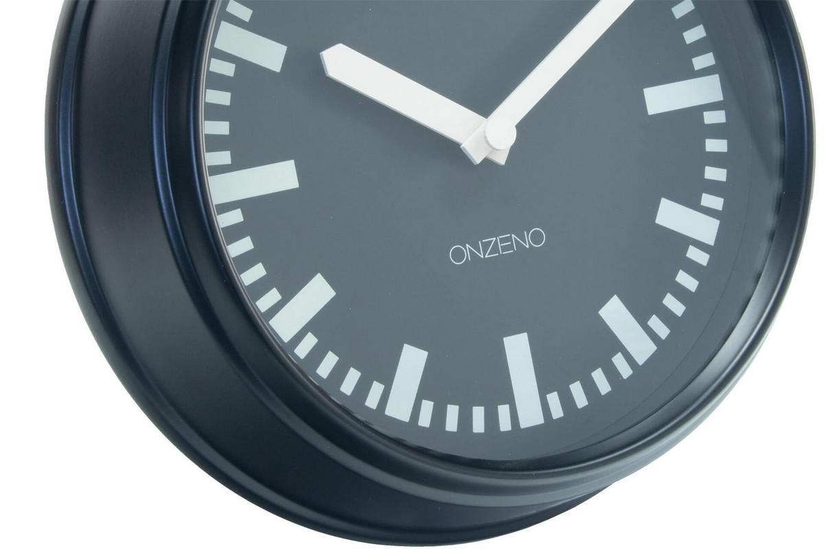 WANDUHR Design Schwarz 24/24 cm - Schwarz, Glas (0.58/24/5cm) - ONZENO