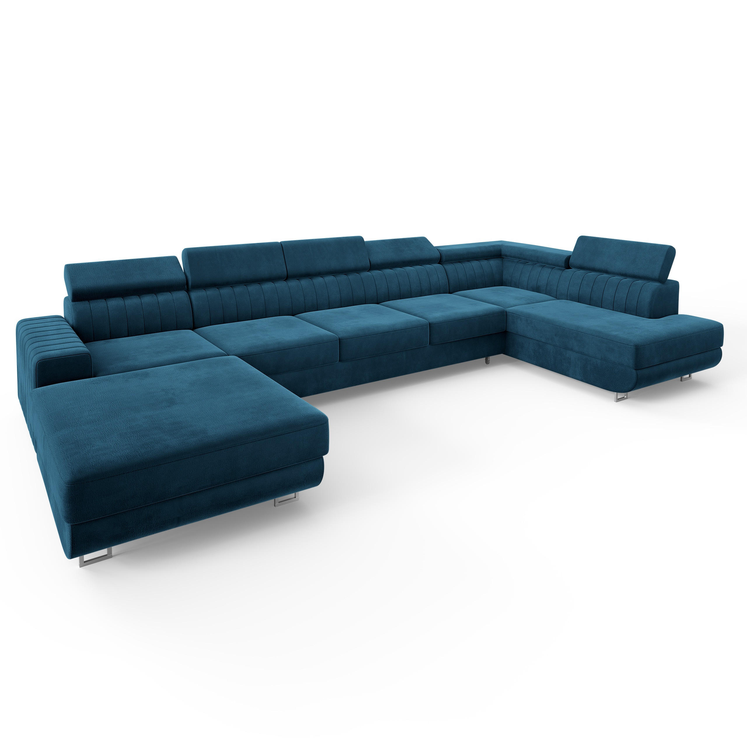 Masseno Wohnlandschaft Blau 412x88x190 cm