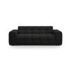 SOFA Kendal aus strukturiertem Stoff schwarz 3 Sitzplätze - Schwarz, Textil (103/79/222cm) - Micadoni