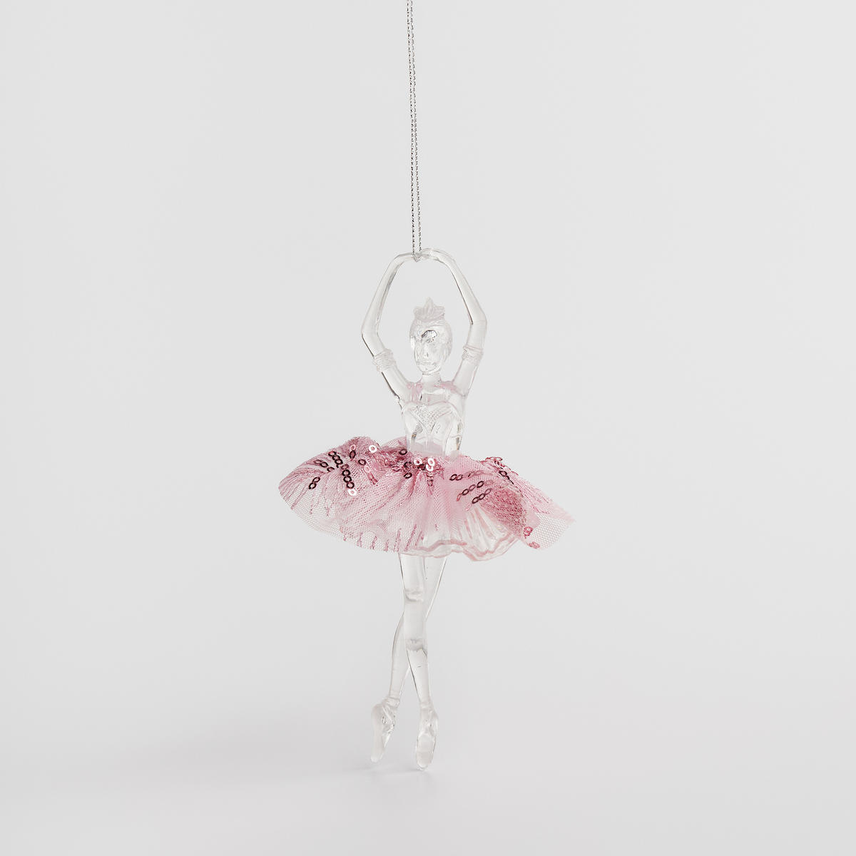 WEIHNACHTSDEKO Hängend BALETTIO, 8 x 17.5 cm, Rosa, Christbaumschmuck, Weihnachtsbaumdekoration, Christmas, Xmas - Hellrosa, Kunststoff (8/7/17.5cm) - home&you