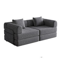 SCHLAFSOFA DE-34530 2-in-1 mit Staufach und Stahlrahmen Grau - Grau, Metall (91.4/69.8/183.8cm) - ComfortXL