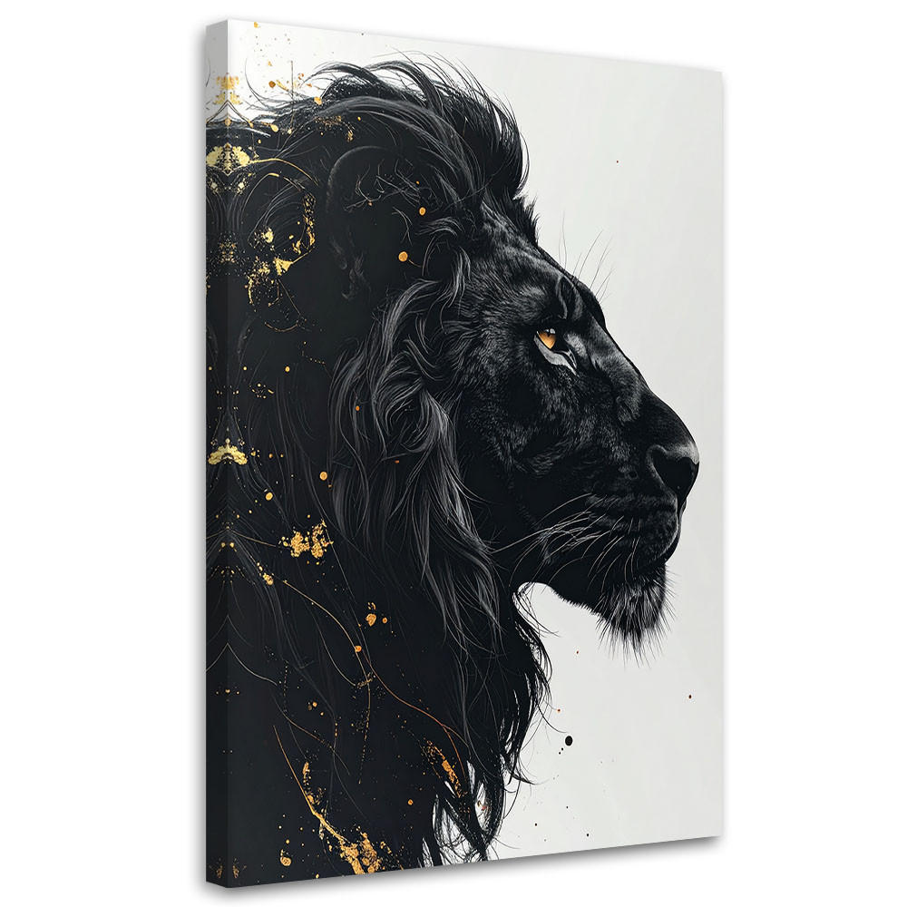 Feeby Leinwandbild Schwarz 80x120 cm