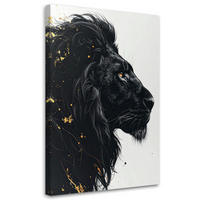 LEINWANDBILD Tiere 40x60cm - Schwarz, Textil (40/60cm) - Feeby