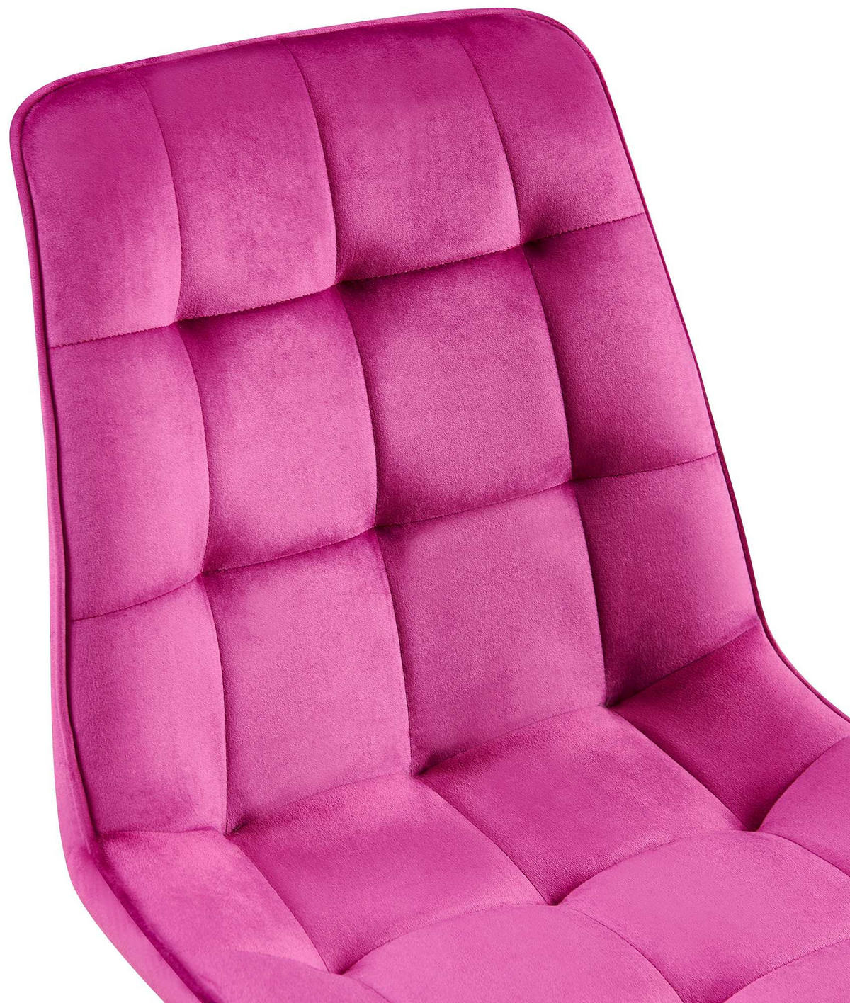 STUHL 2er Set Samt Lila - Lila/Schwarz, Textil/Metall (47/89/61cm) - CLP