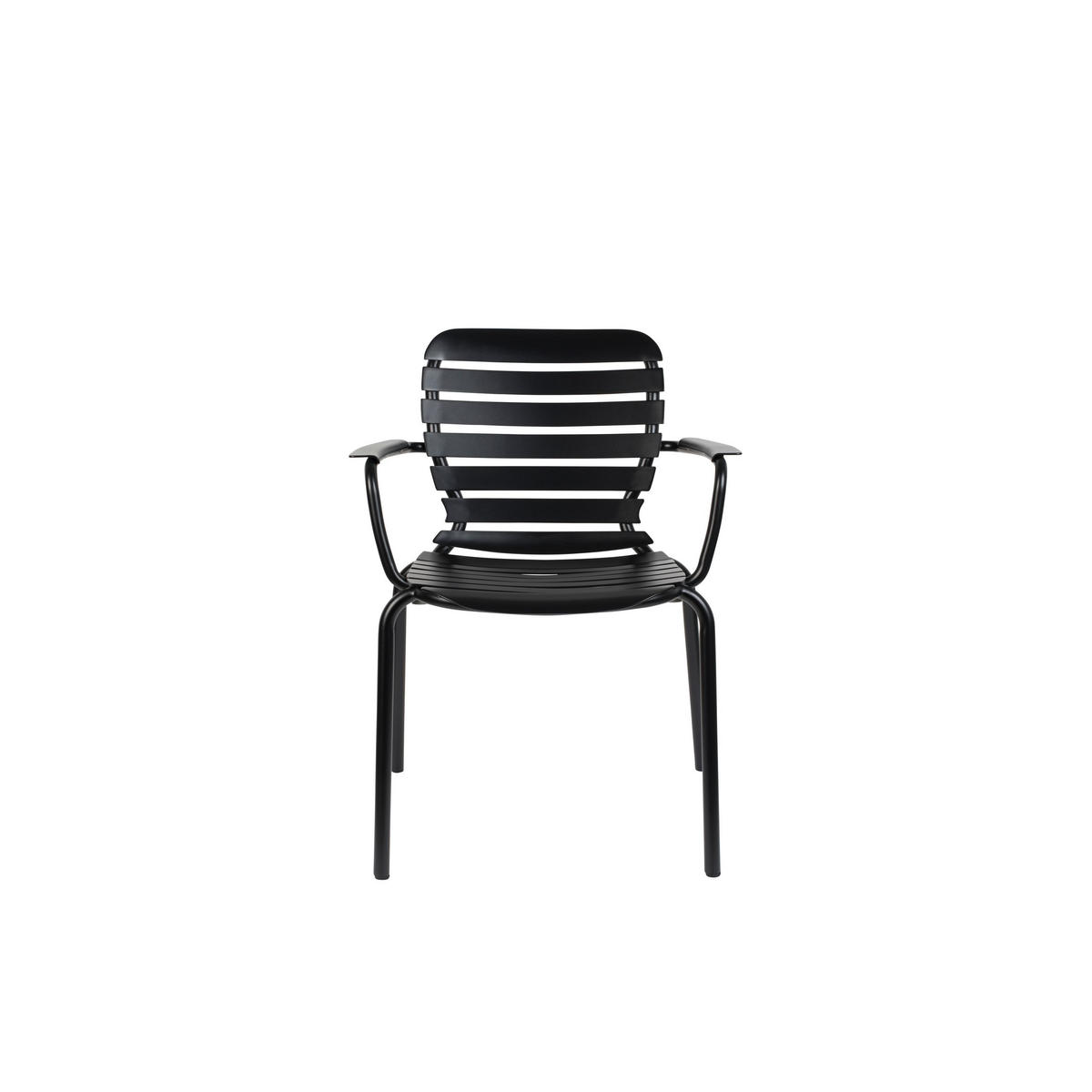 GARTENSTUHL Vondel Armlehne Schwarz - 2 er Set - Schwarz, Metall (64.7/82.8/58.2cm) - Zuiver