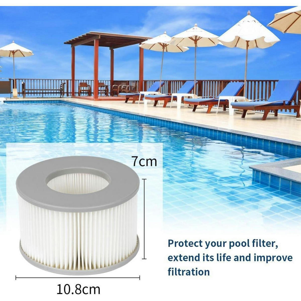 ERSATZFILTER 2-teiliges Set für Whirlpools - Grau, Kunststoff (10.5/10.3/13.9cm)