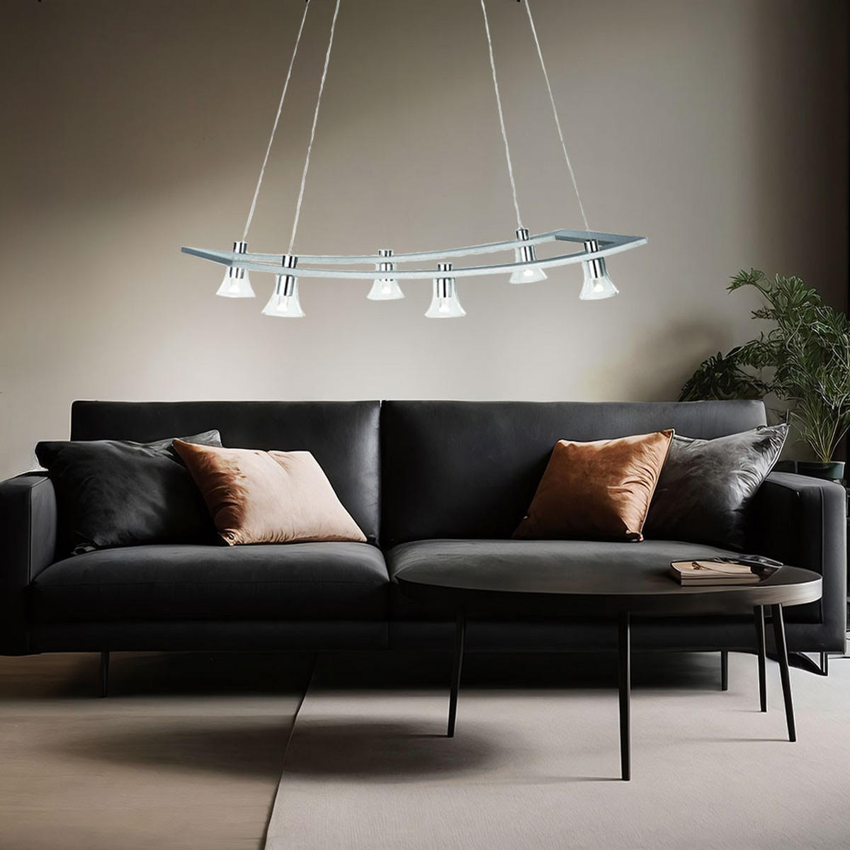 LED HÄNGELEUCHTE Garaudy Silber - Silberfarben, Metall (71/32/160cm)