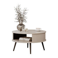 RUNDER Couchtisch IVY - Beige, Holzwerkstoff (76/44/76cm) - Lookway