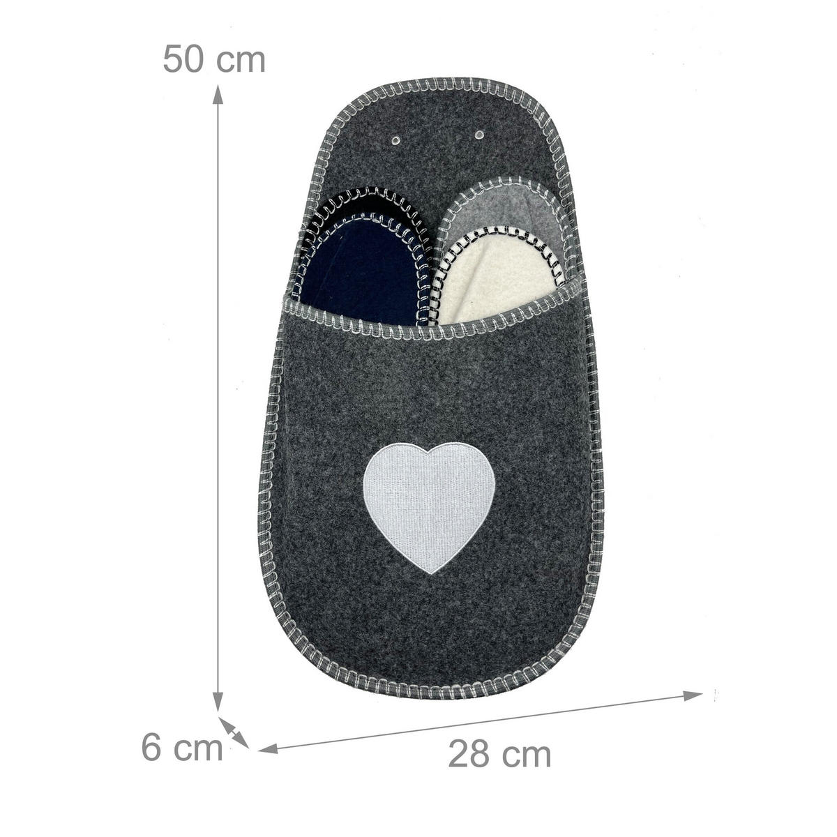 6XPANTOFLE pro hosty - různobarevná, textil (28/50/6cm) - Relaxdays